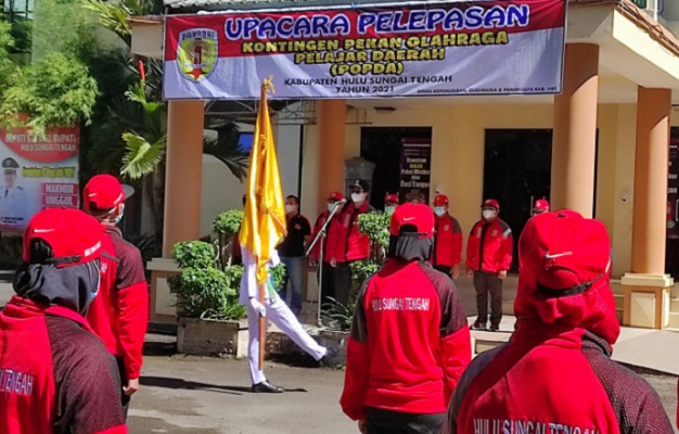 Pelepasan Kontingen POPDA dari Kabupaten HST